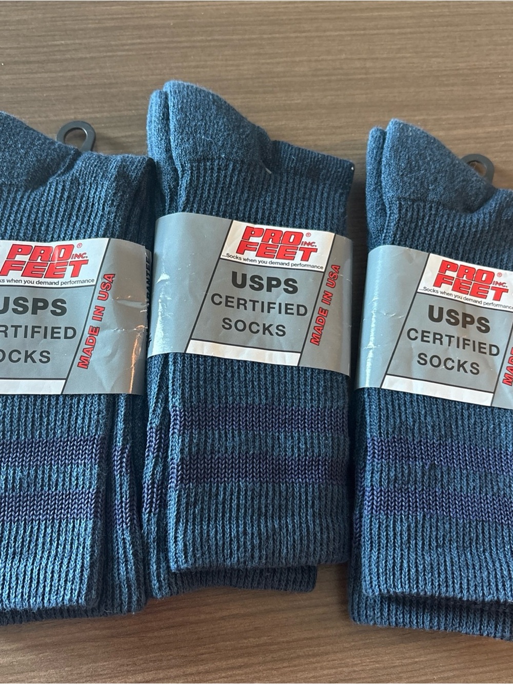 USPS Certified Men's Crew Socks in Blue